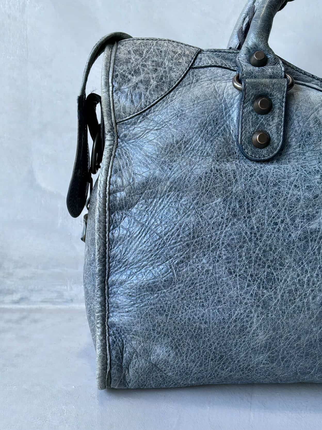 Balenciaga Classic City Navy Lambskin Bag