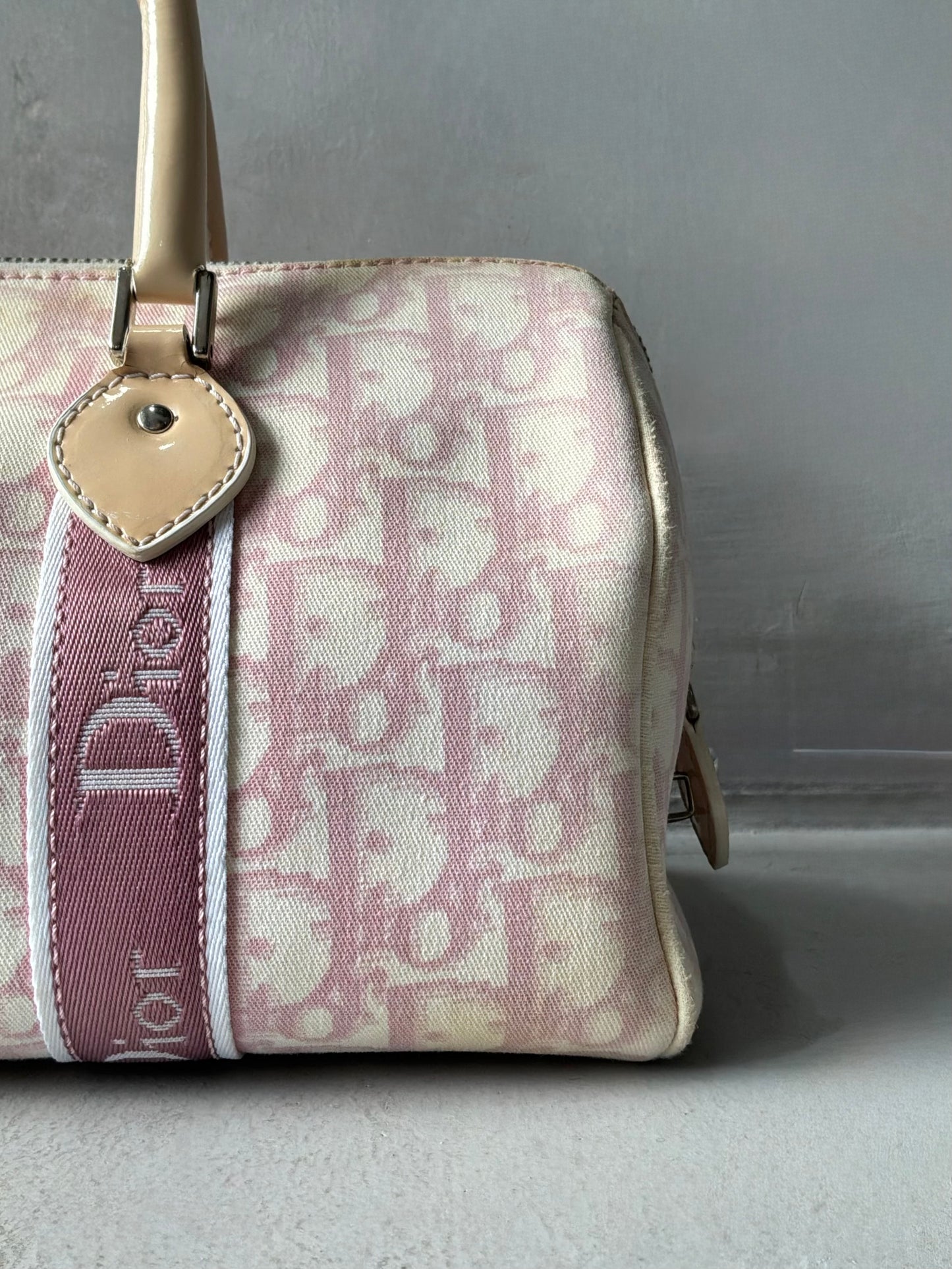 Dior Pink Trotter Flower Boston Bag