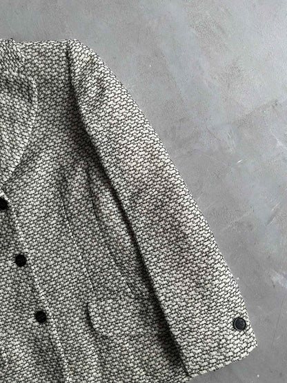 Chanel 1998 Silk Lined Beige Tweed Jacket