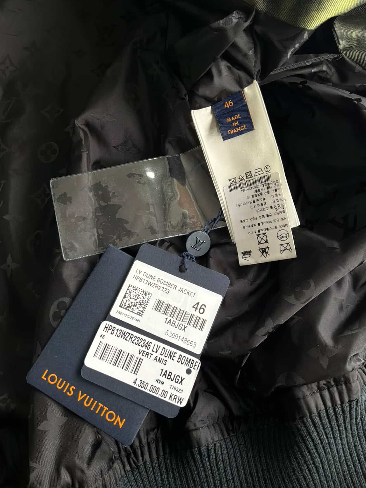 Louis Vuitton Green Printed Bomber Jacket