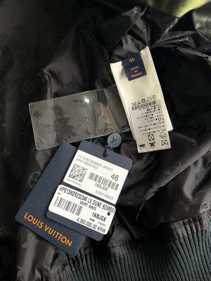 Louis Vuitton Green Printed Bomber Jacket