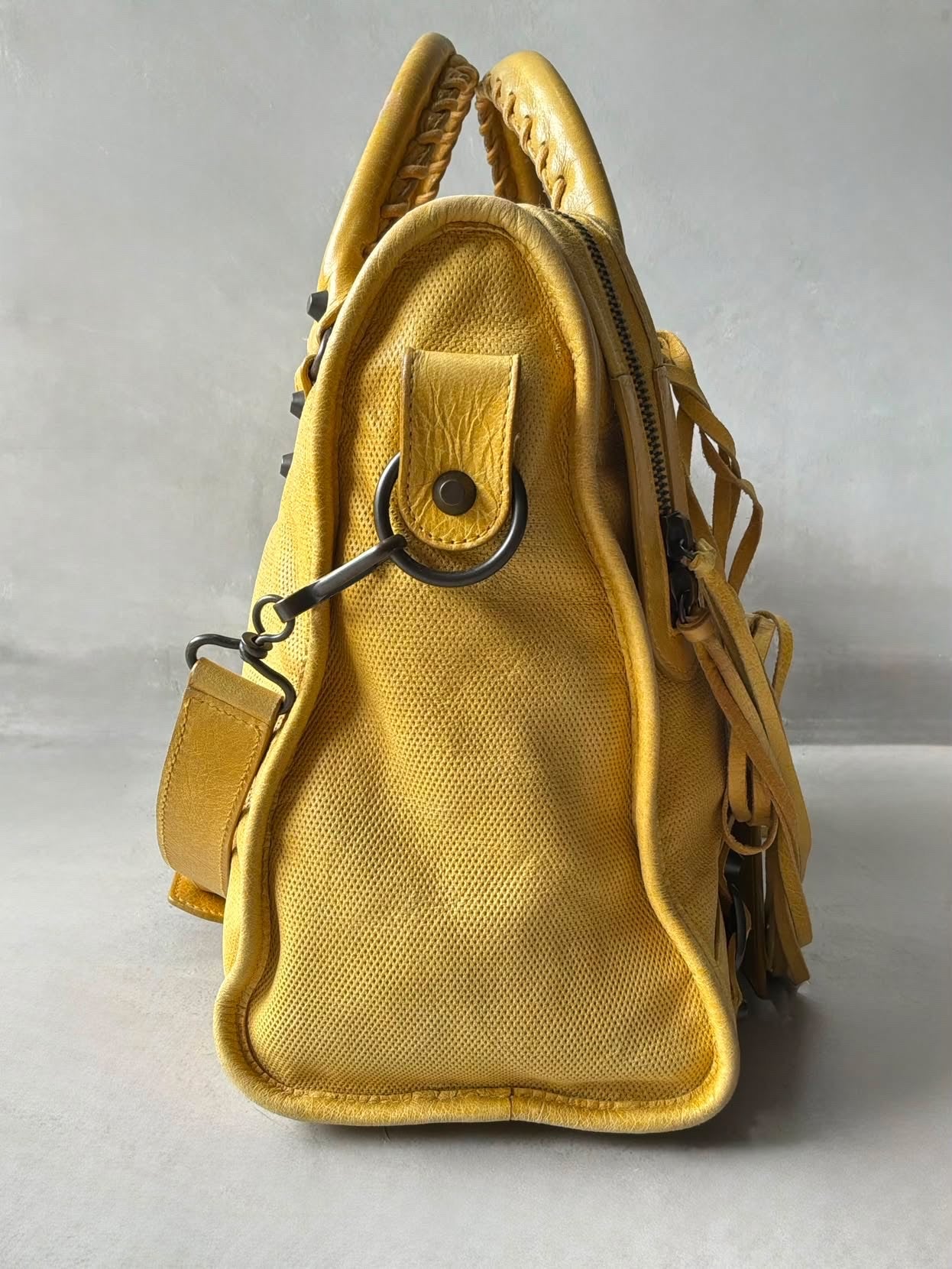 Balenciaga City Lemon Lambskin Bag