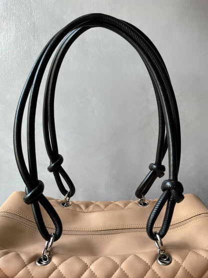 Chanel Cambon Ligne Beige Reporter Bag