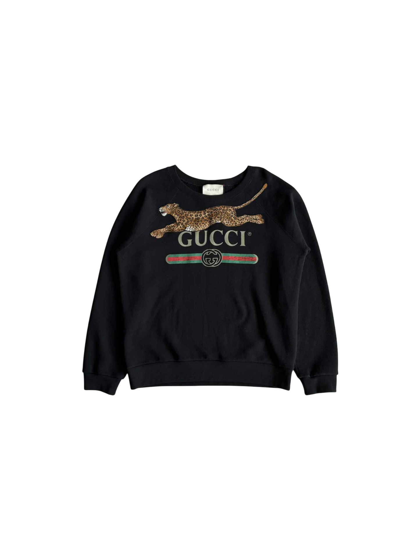 Gucci Leopard Script Crewneck