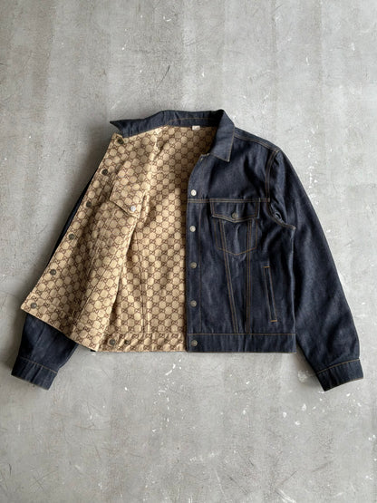 Gucci Monogram Reversible Denim Jacket