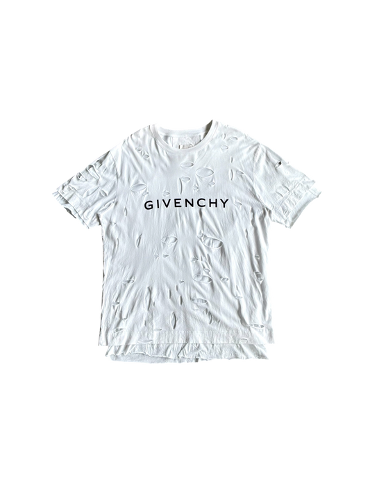 Givenchy Spellout Distressed Tee