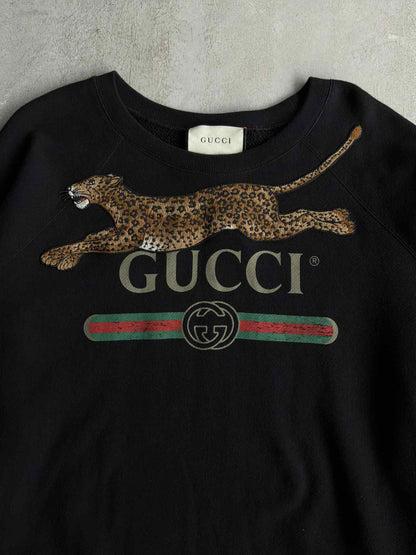 Gucci Leopard Script Crewneck