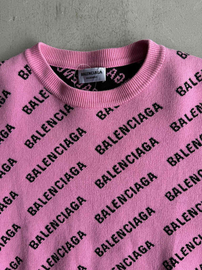 Balenciaga All Over Logo Sweater
