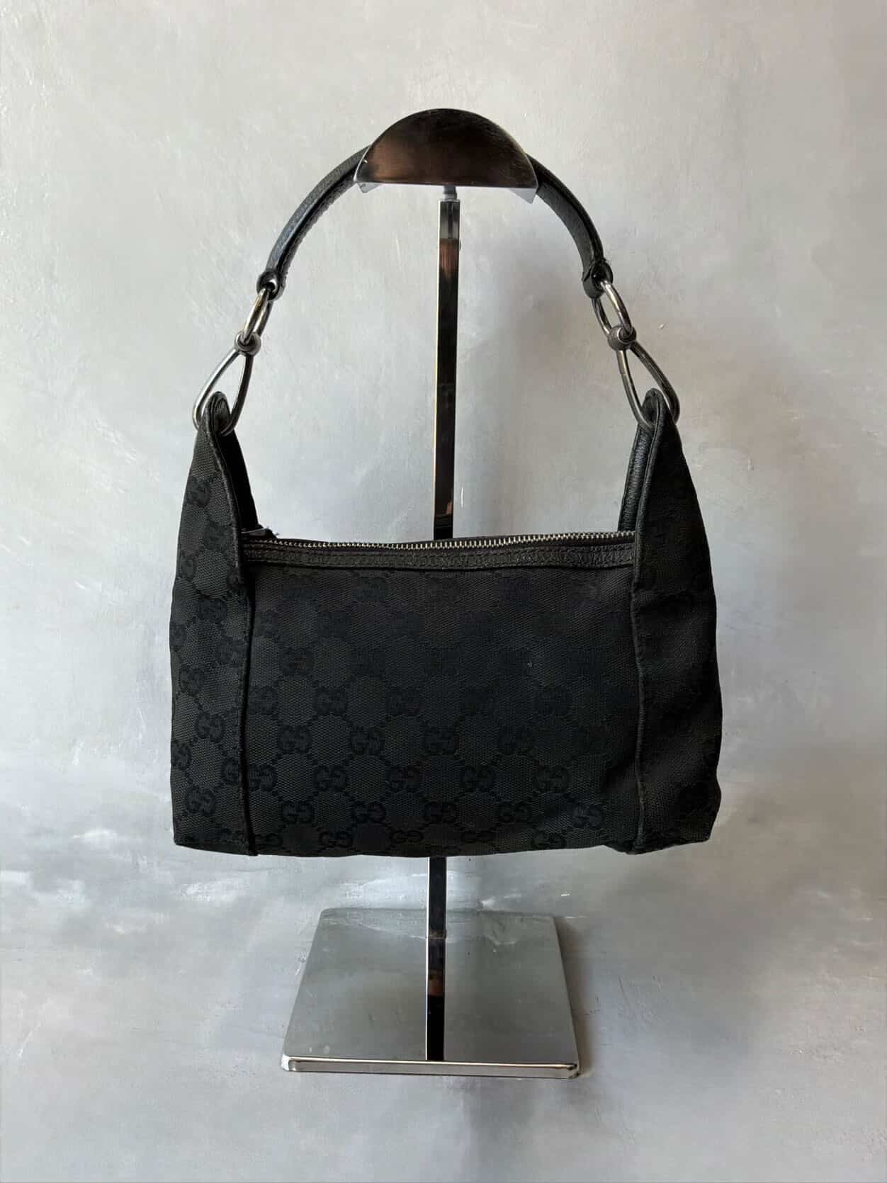 Gucci GG Black Canvas Monogram HandBag