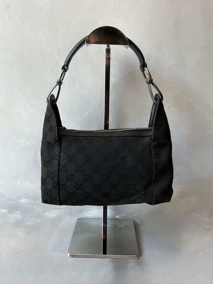 Gucci GG Black Canvas Monogram HandBag