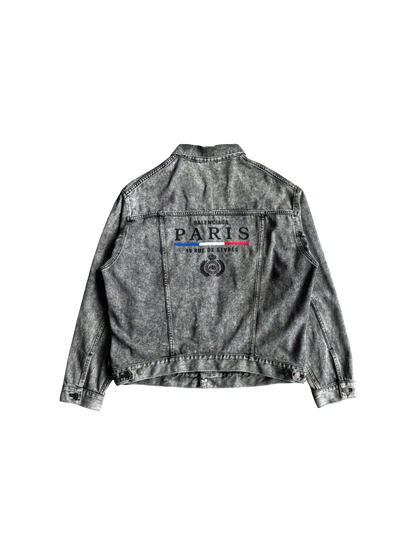 Balenciaga Rue De Paris Washed Denim Jacket