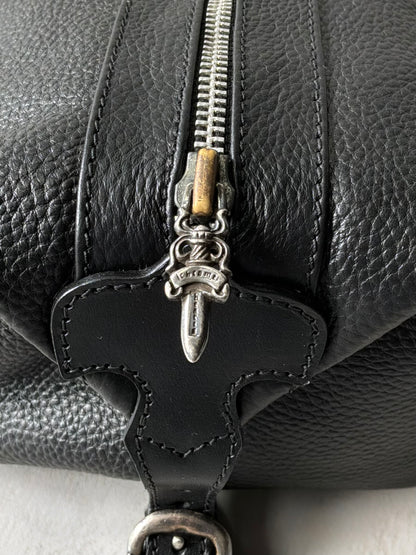 Chrome Hearts Grained Leather Clutch Bag