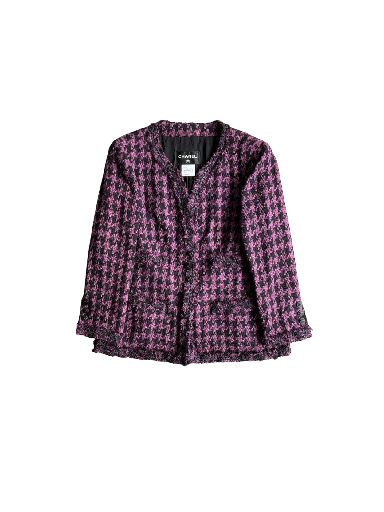 2009 Chanel Purple & Black Tweed Blazer