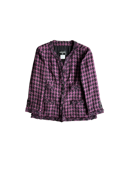 2009 Chanel Purple & Black Tweed Blazer