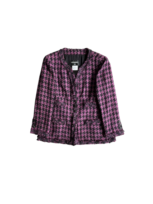 2009 Chanel Purple & Black Tweed Blazer