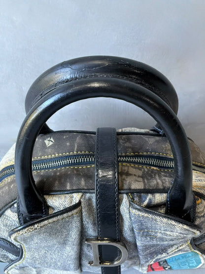 Dior Denim Speedway Saddle Bowler Bag