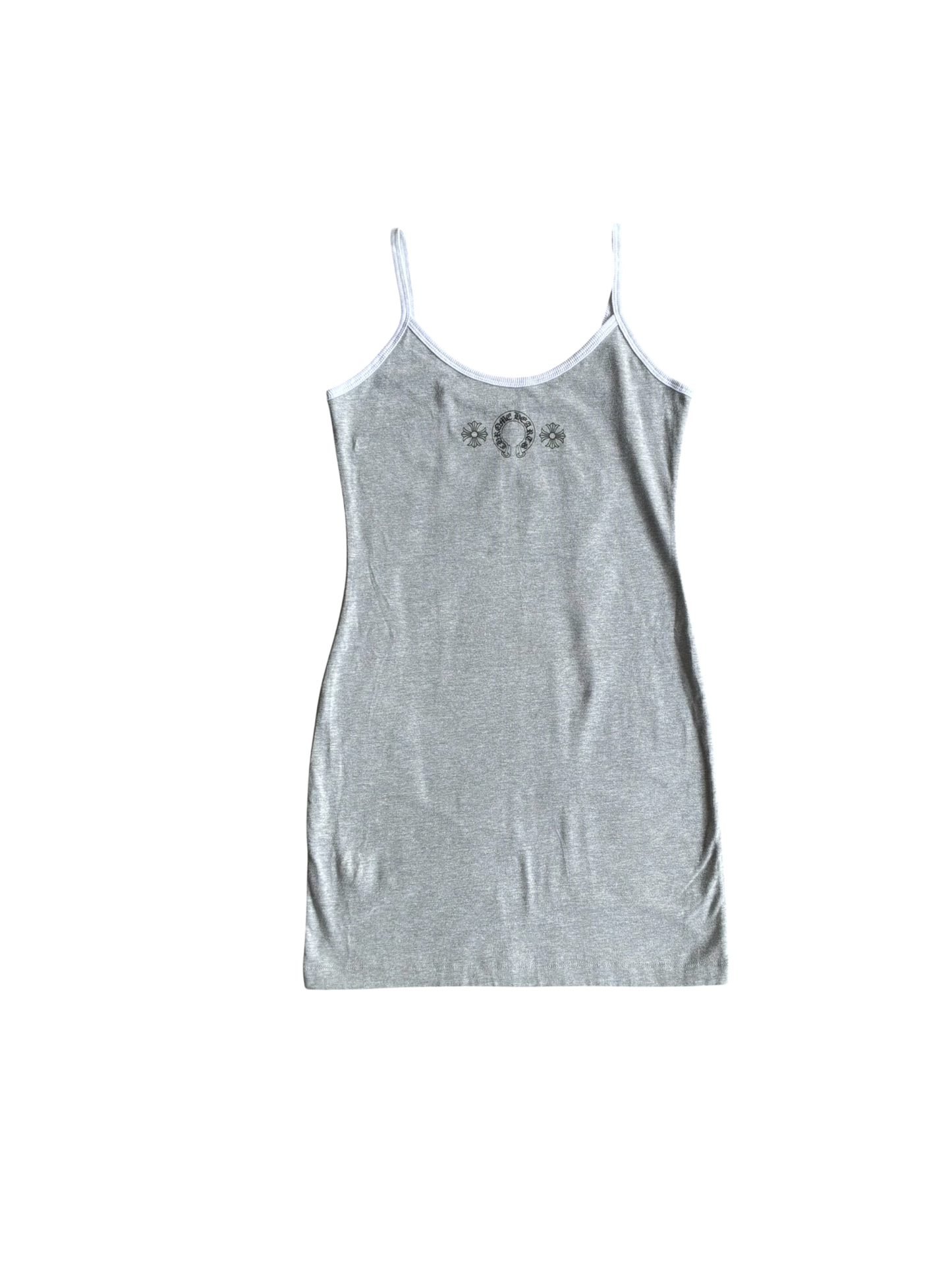 Chrome Hearts Three Logo Gray Mini Dress