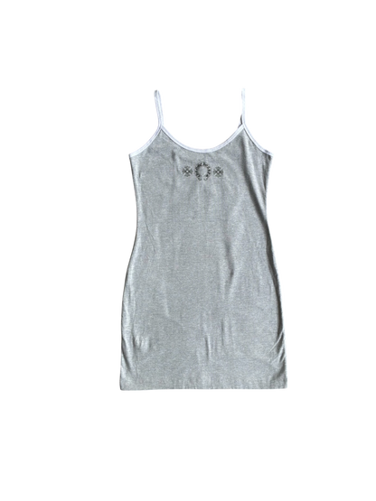 Chrome Hearts Three Logo Gray Mini Dress