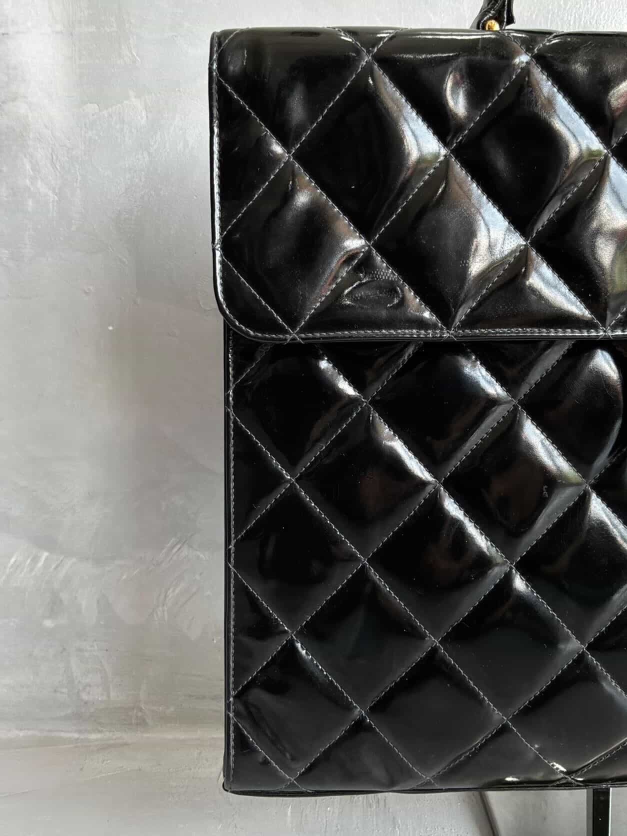 90’s Chanel Patent Leather Briefcase