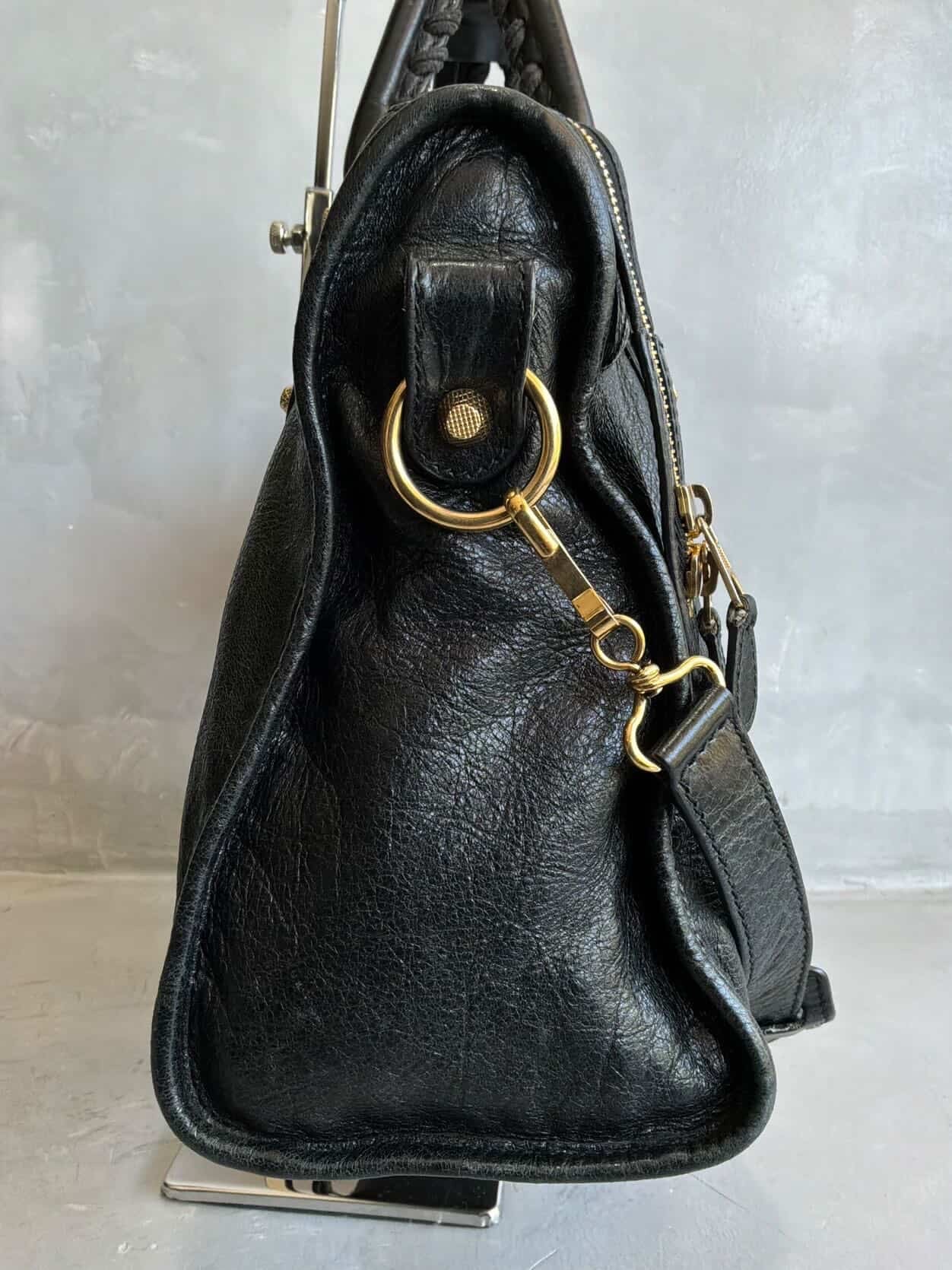 Balenciaga City Classic Medium Black On GHW