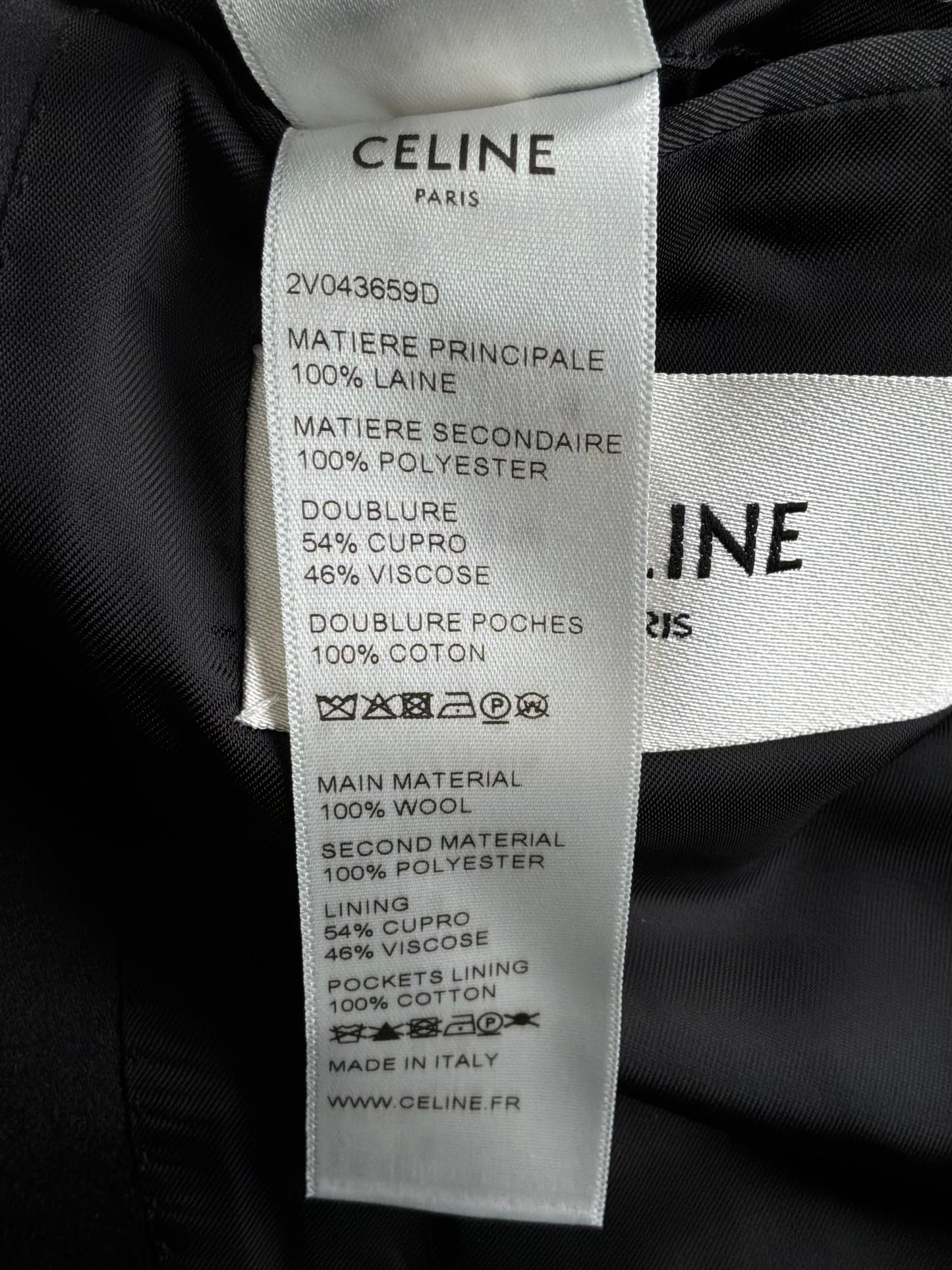 Celine Hedi Slimane Satin Blazer