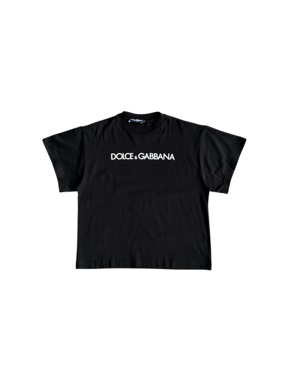 Dolce and Gabbana Spellout Black Tee