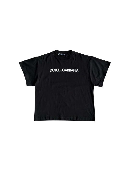 Dolce and Gabbana Spellout Black Tee