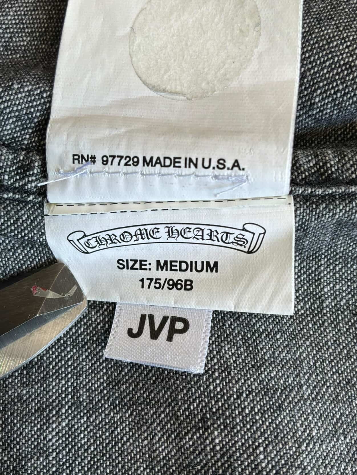 Chrome Hearts Selvedge Denim Workdog Cross Patch Shirt