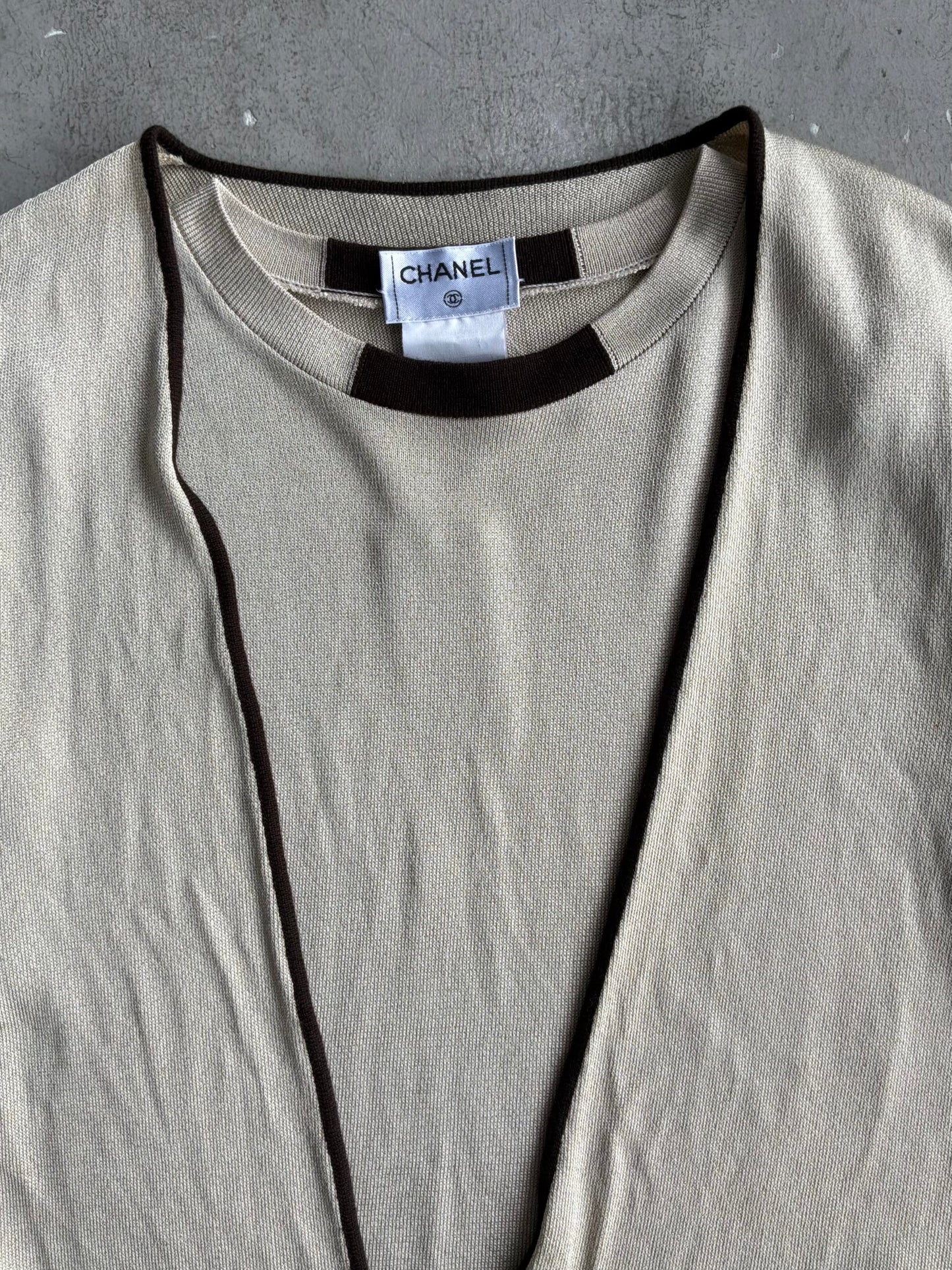 Chanel 2 in 1 Tank and Cardigan Set