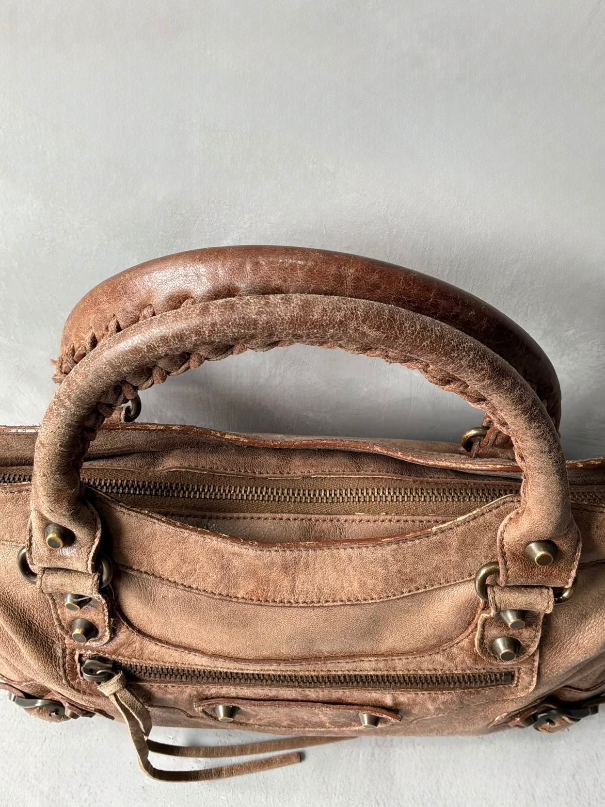 Balenciaga Le First Lambskin Brown Bag