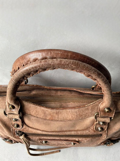 Balenciaga Le First Lambskin Brown Bag