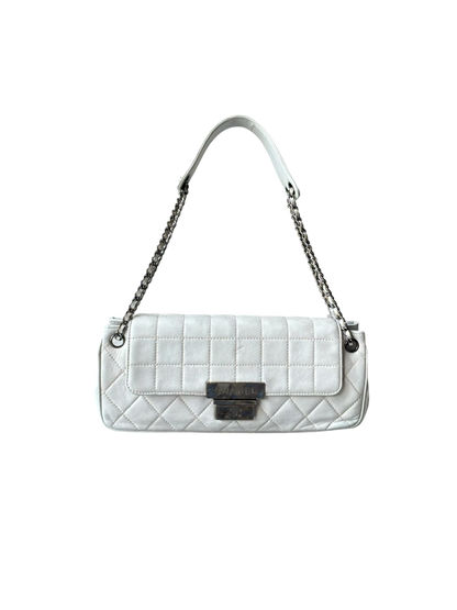 Chanel Choco Bar Quilted White Flap