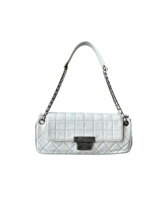 Chanel Choco Bar Quilted White Flap