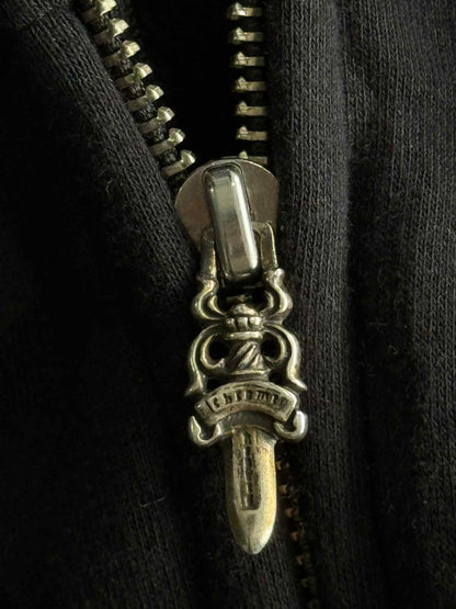 Chrome Hearts Vintage Scroll and Stars Zip Hoodie