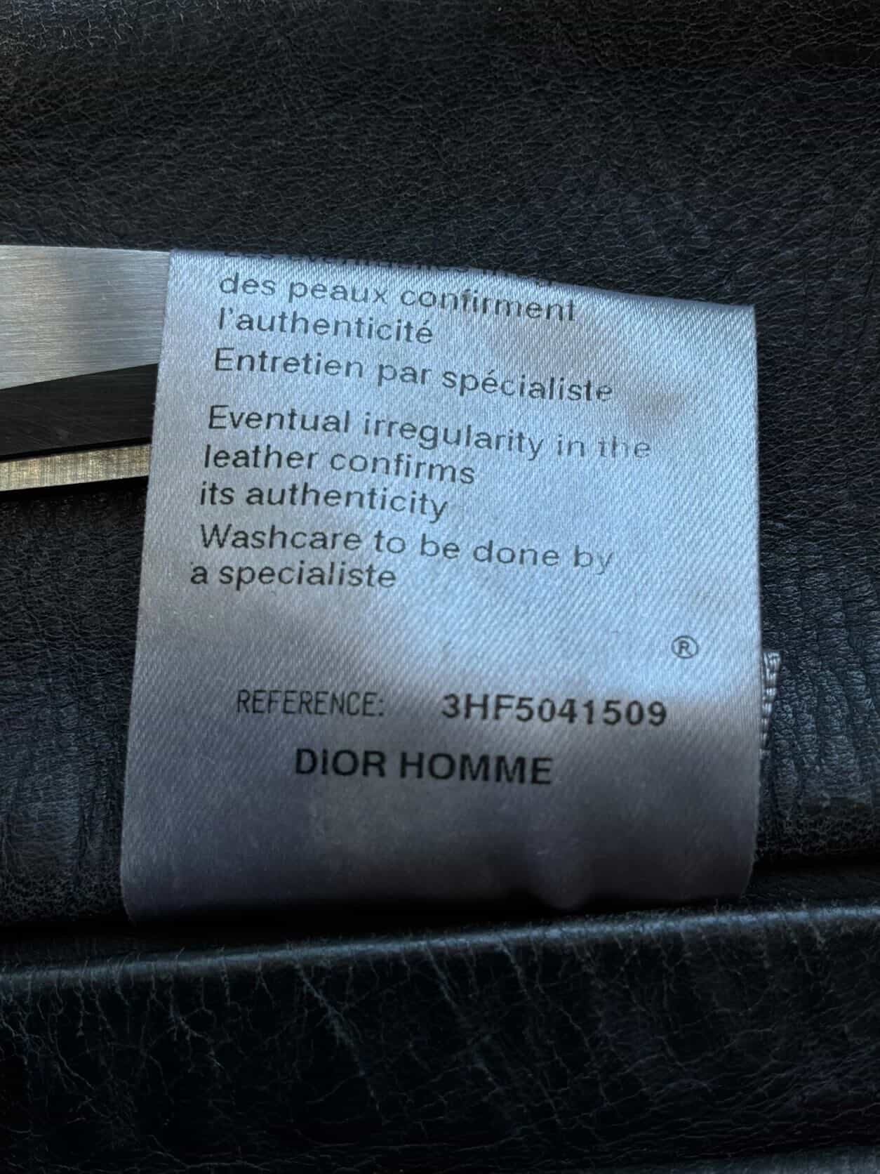 2003 Dior Hedi Slimane Leather Jacket