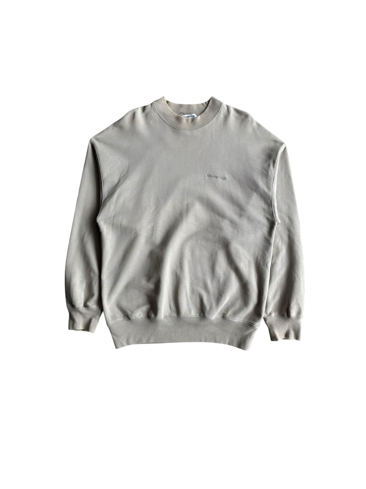 Balenciaga Chest Embroidered Logo Crewneck