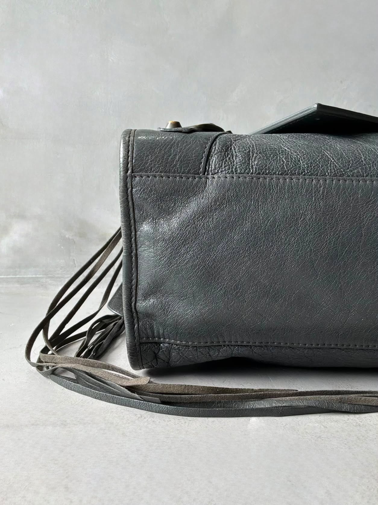 Balenciaga City Gray Lambskin Bag