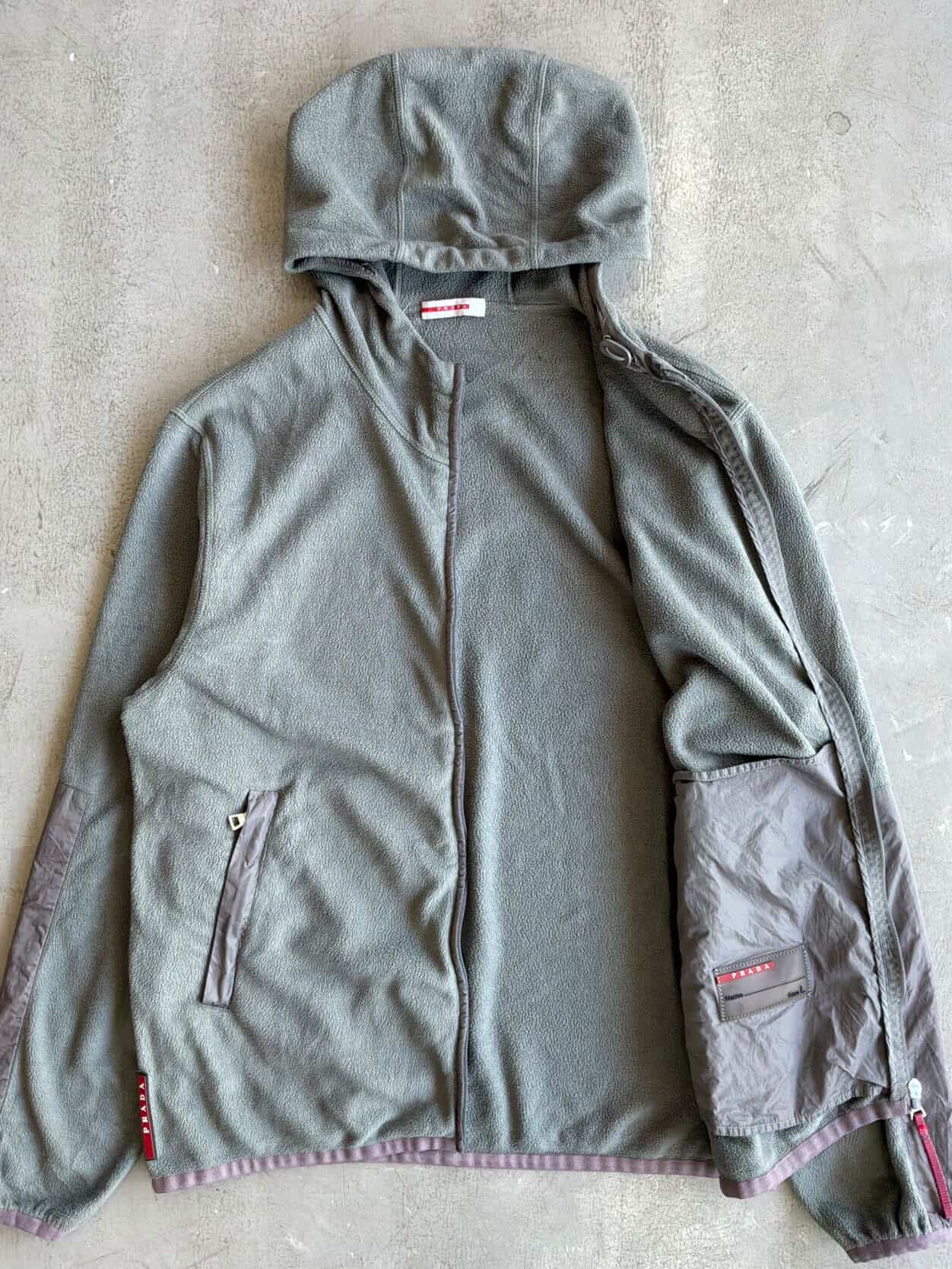 Prada Fleece Zip Hoodie