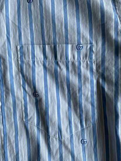 Gucci All Over Print Pinstripe Shirt
