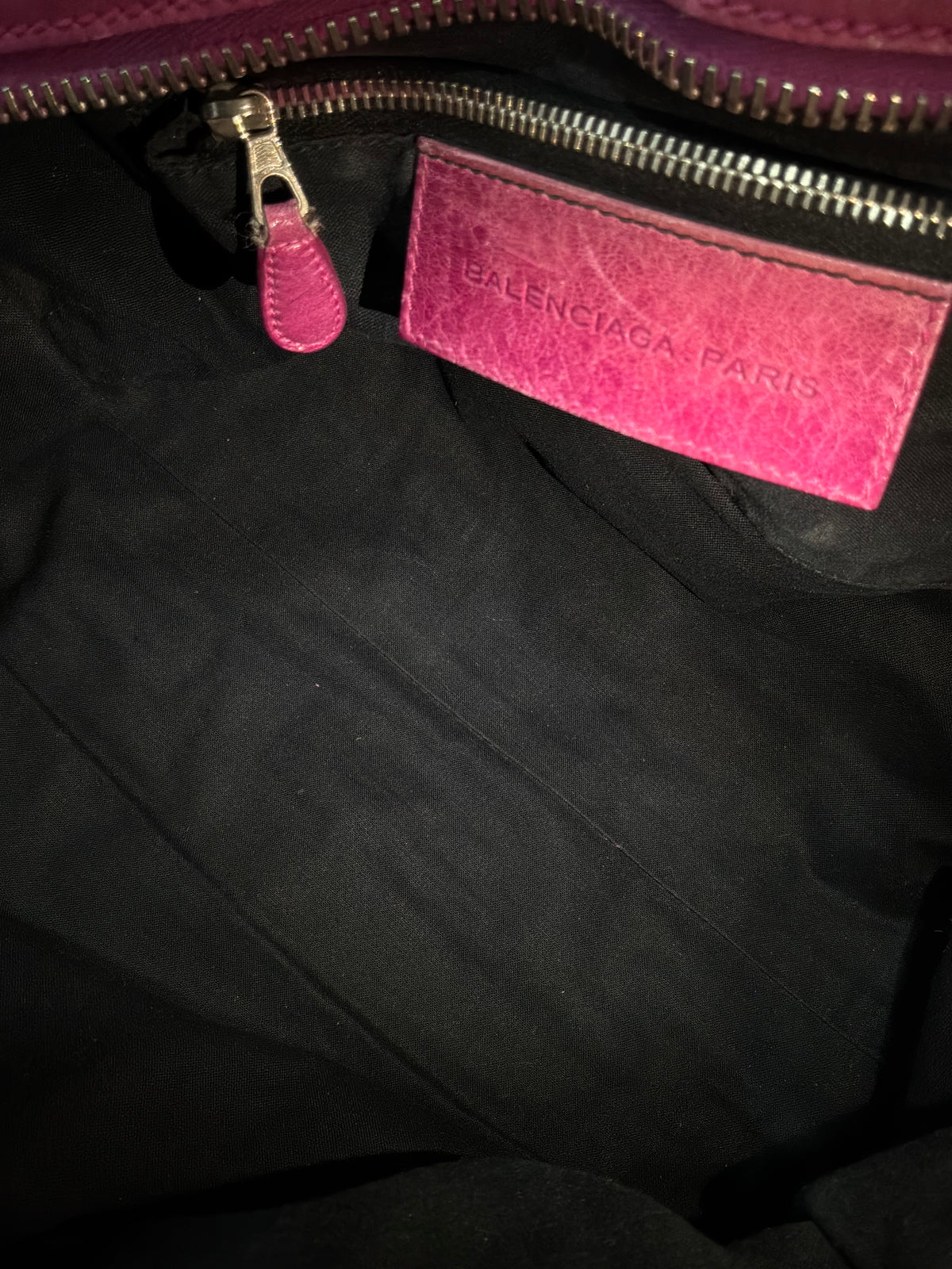 Balenciaga Classic City  Pink on Silver Giant 21 Lambskin Bag