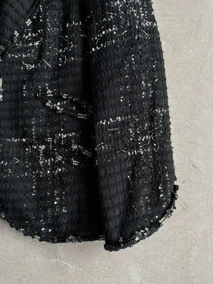 2008 Chanel Black Tweed Blazer