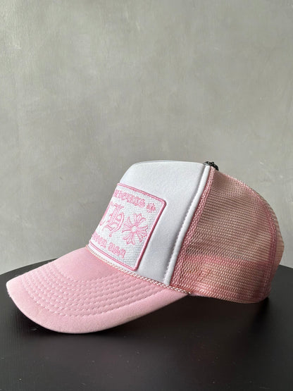 2000s Chrome Hearts Hollywood Pink Trucker Hat