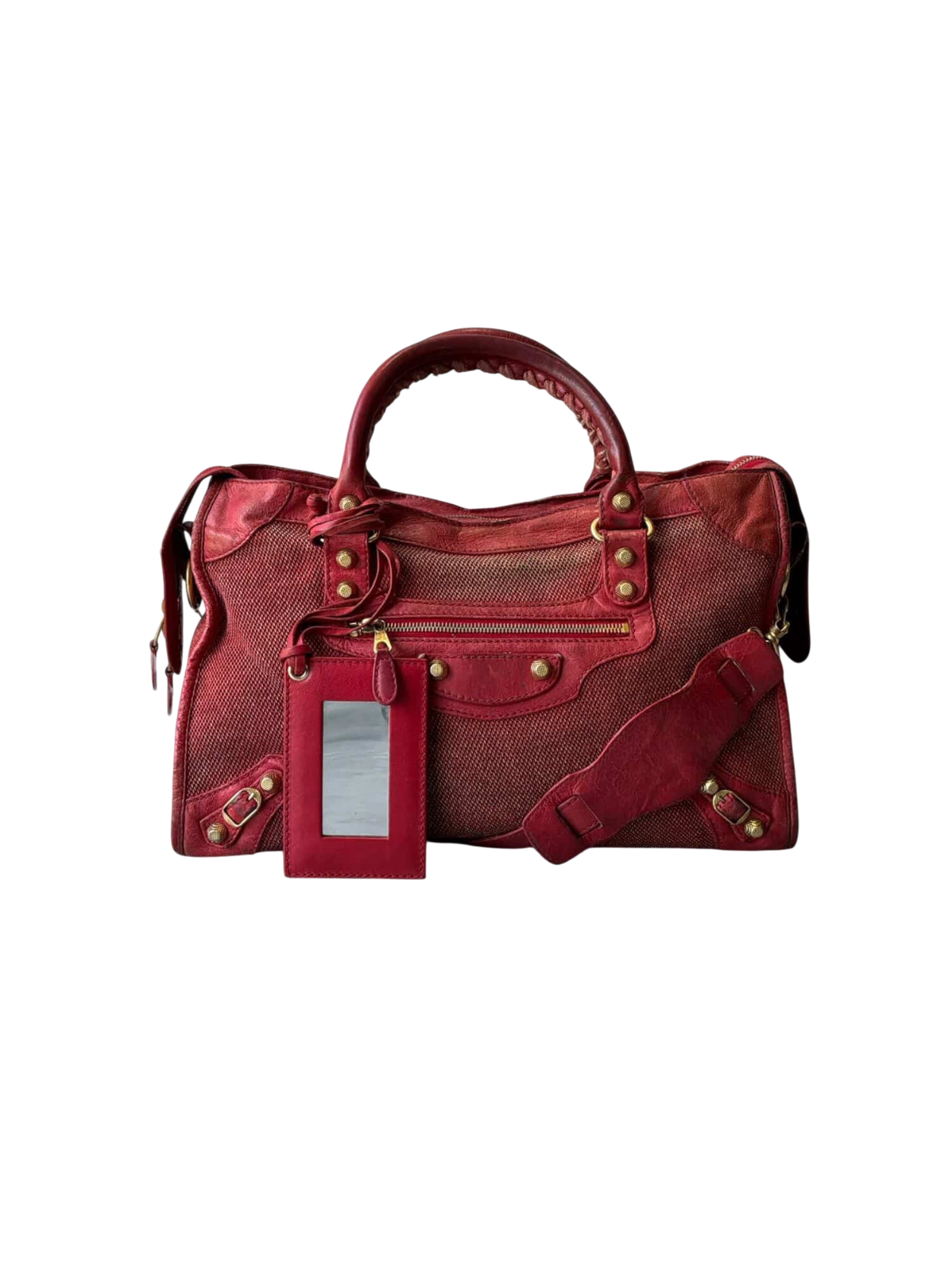 Balenciaga Classic City Mesh Red Bag