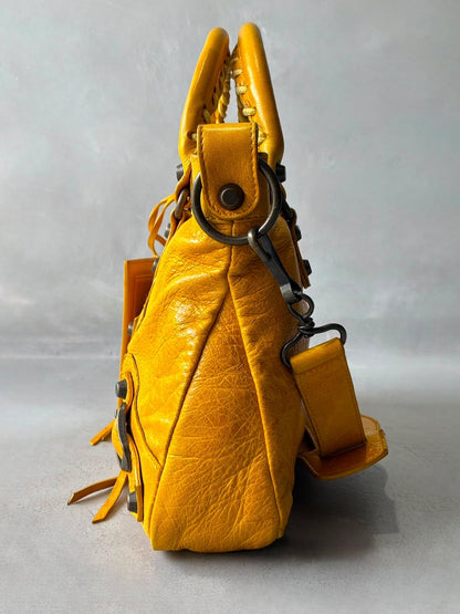 Balenciaga Le First Mustard Lambskin Bag