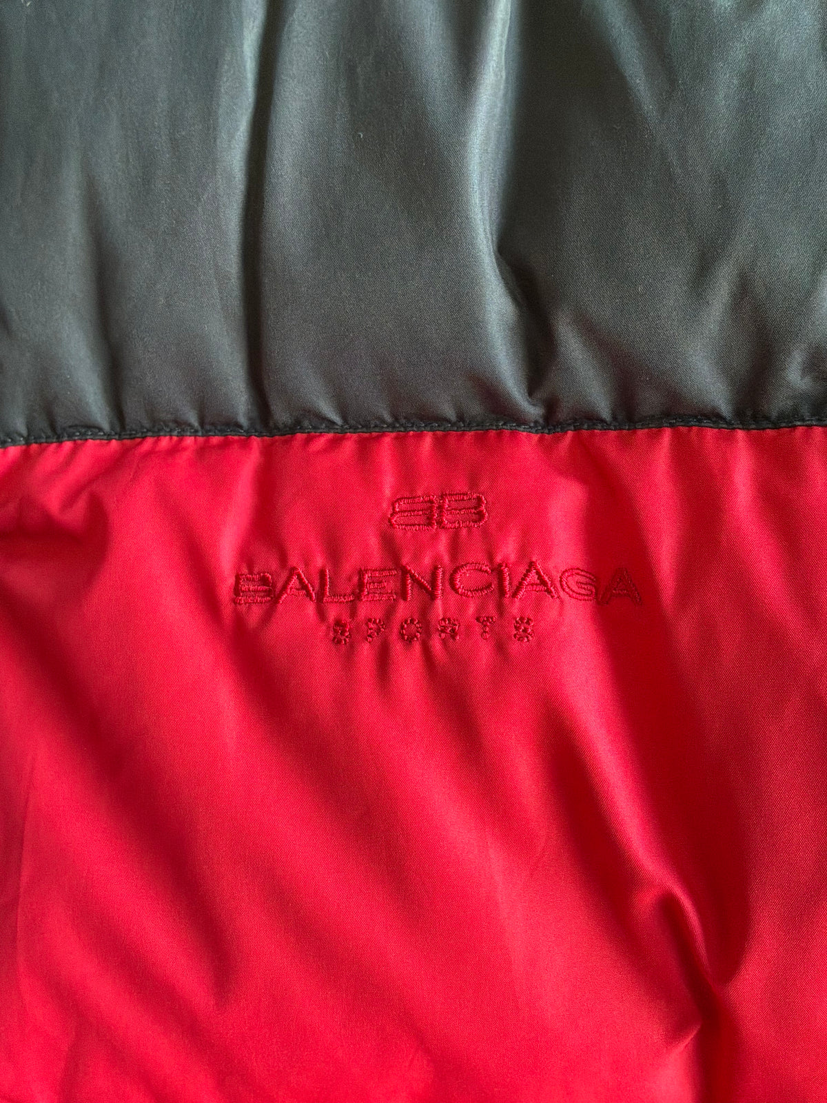 Balenciaga Vintage Red And Black Reversible Puffer Jacket
