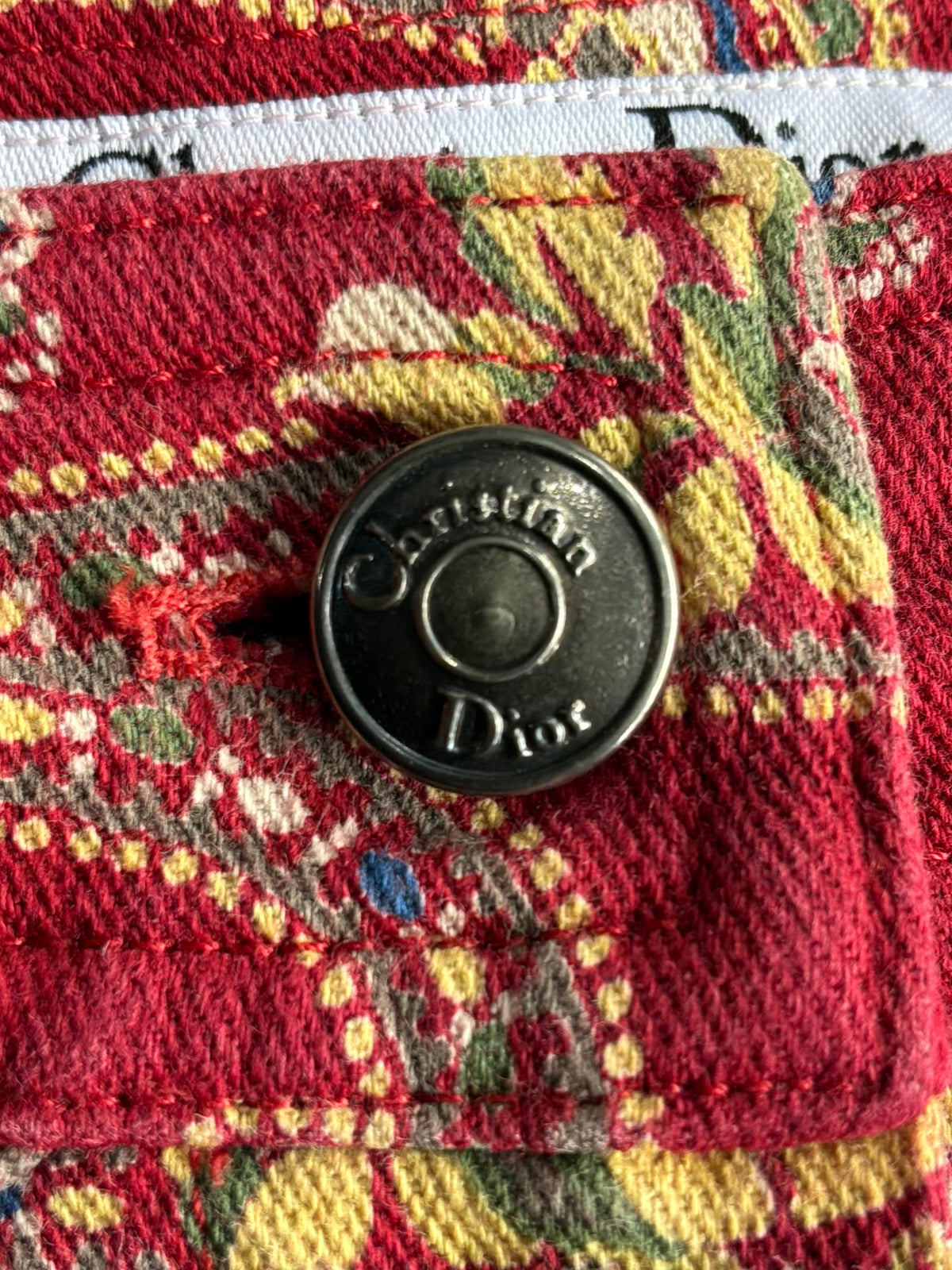 Dior Galliano Era Paisley Flared Pants