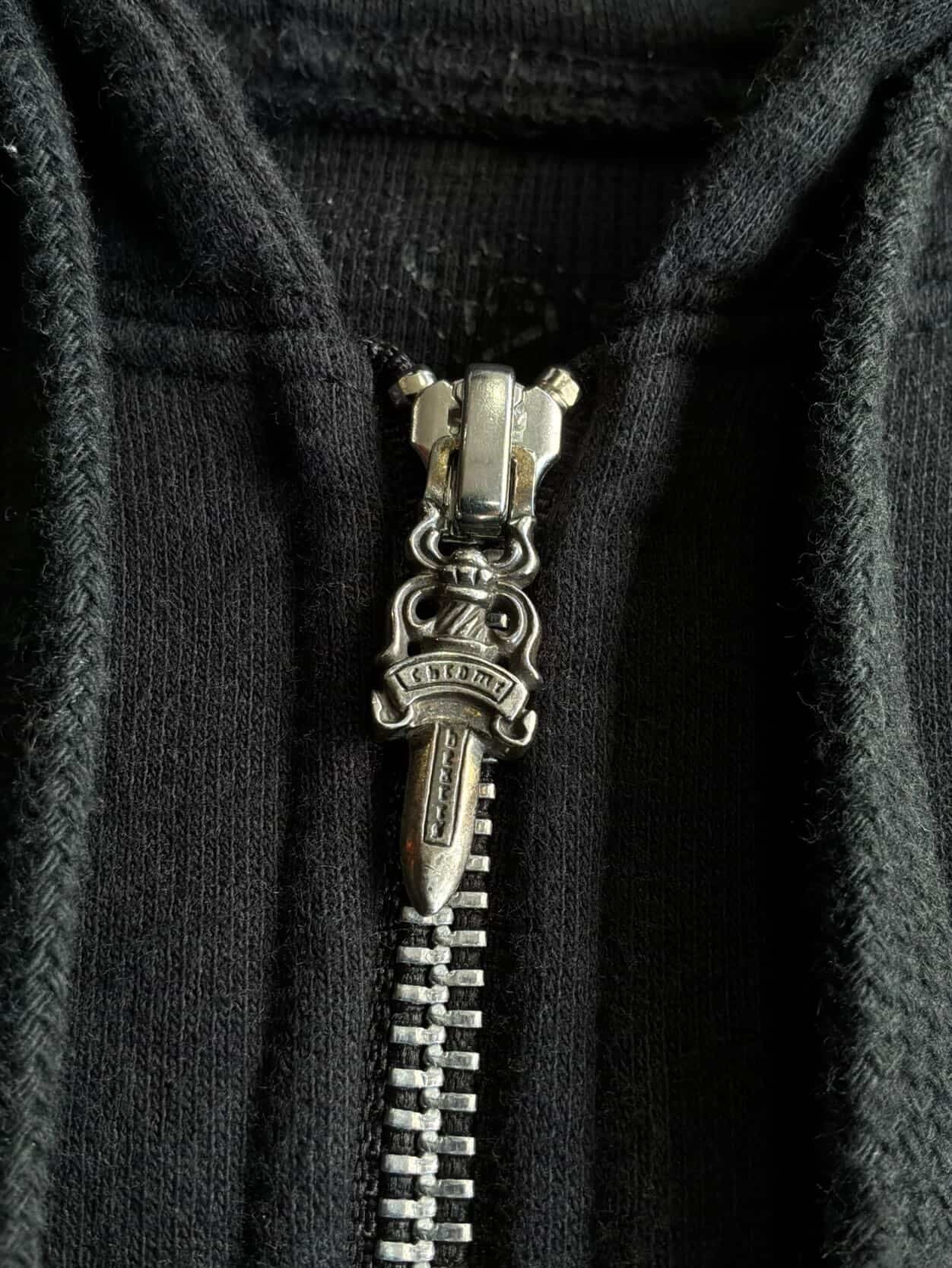 Chrome Hearts Horseshoe Script Thermal Zip Hoodie