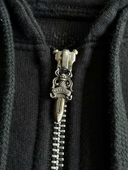 Chrome Hearts Horseshoe Script Thermal Zip Hoodie