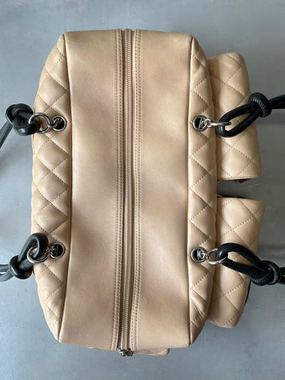 Chanel Cambon Ligne Beige Reporter Bag