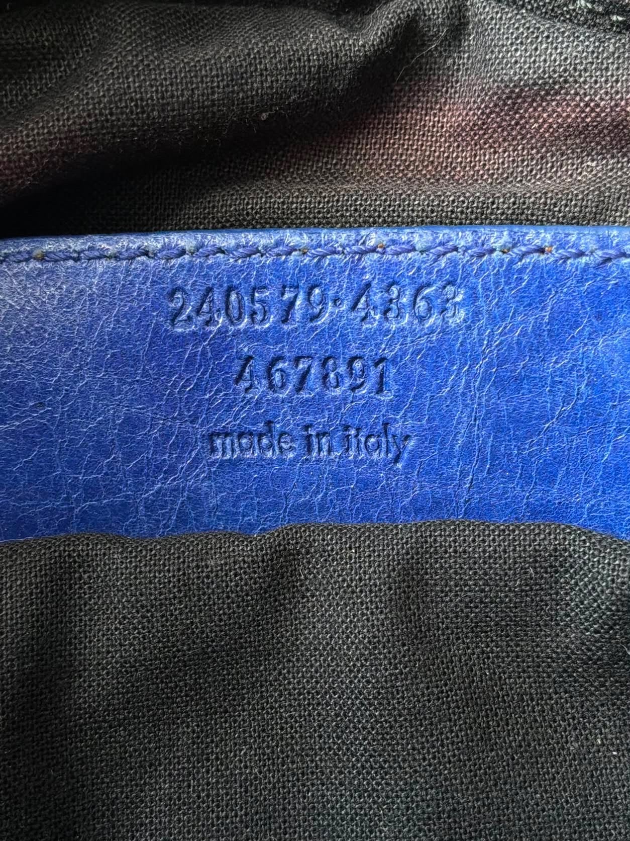 Balenciaga Town Blue Lambskin Bag